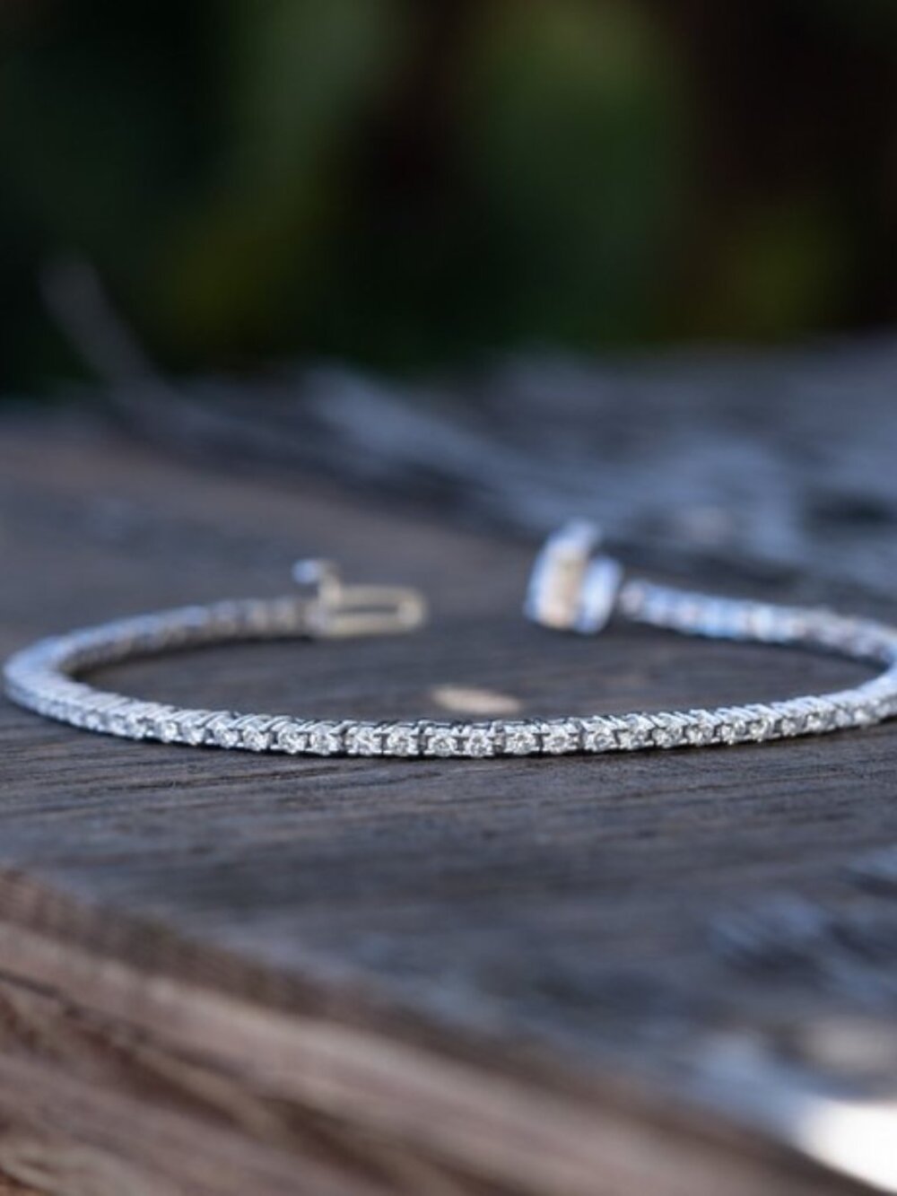 Silver Lab-Created Round Diamond Tennis Bracelet (2 CTW F-G VS)